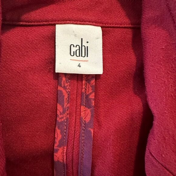CAbi | Rhubarb Red Outing Blazer Jacket #3175 size 4 - Picture 4 of 5